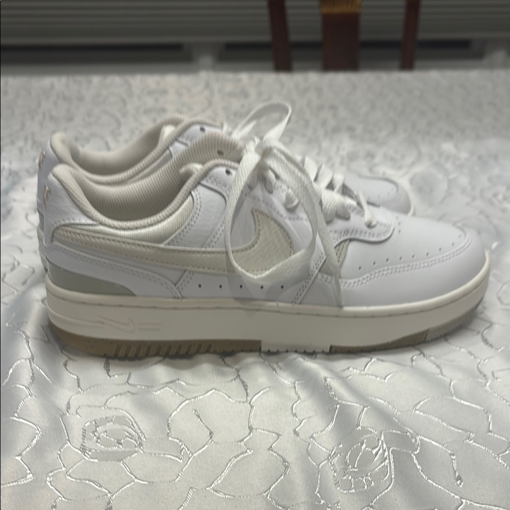 Nike White and Tan Sneakers